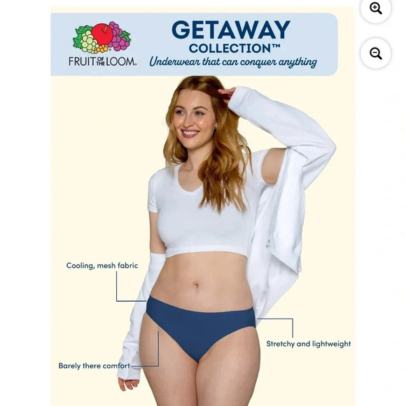 Fruit of the Loom Women's Getaway Collection, Cooling Mesh Bikini Underwear - Picture 7 of 8